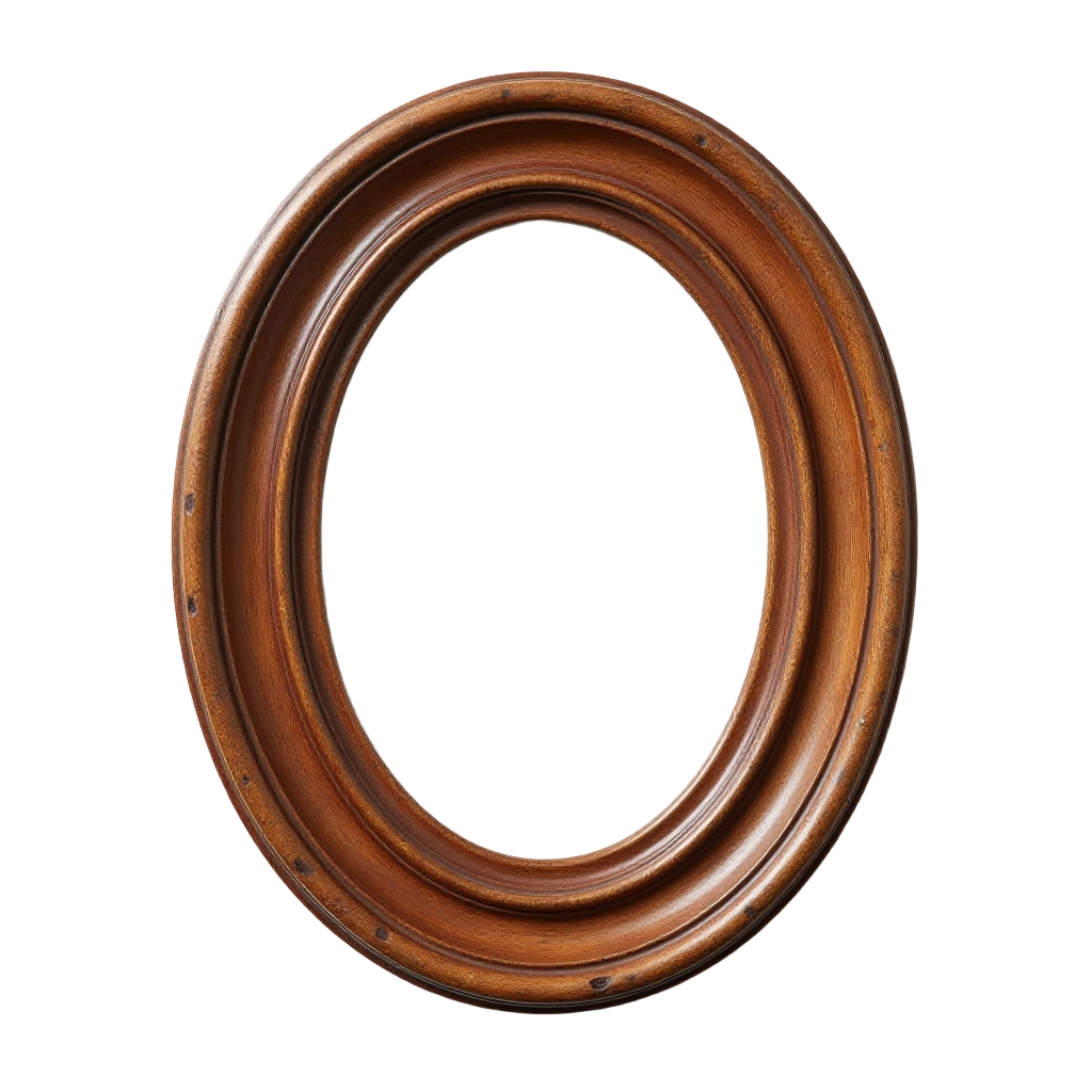 Wooden Oval Frame